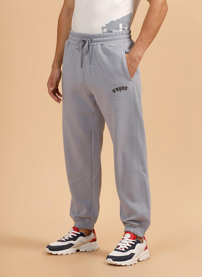 Wrogn Heavy GSM Relaxed Fit Jogger | Grey - Image 4